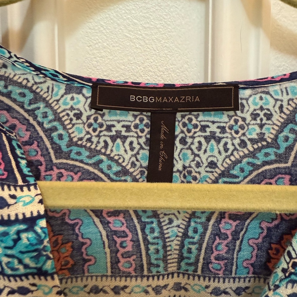 Bcbgmaxazria Multicolor Patterned Women's Top Xxs - image 2